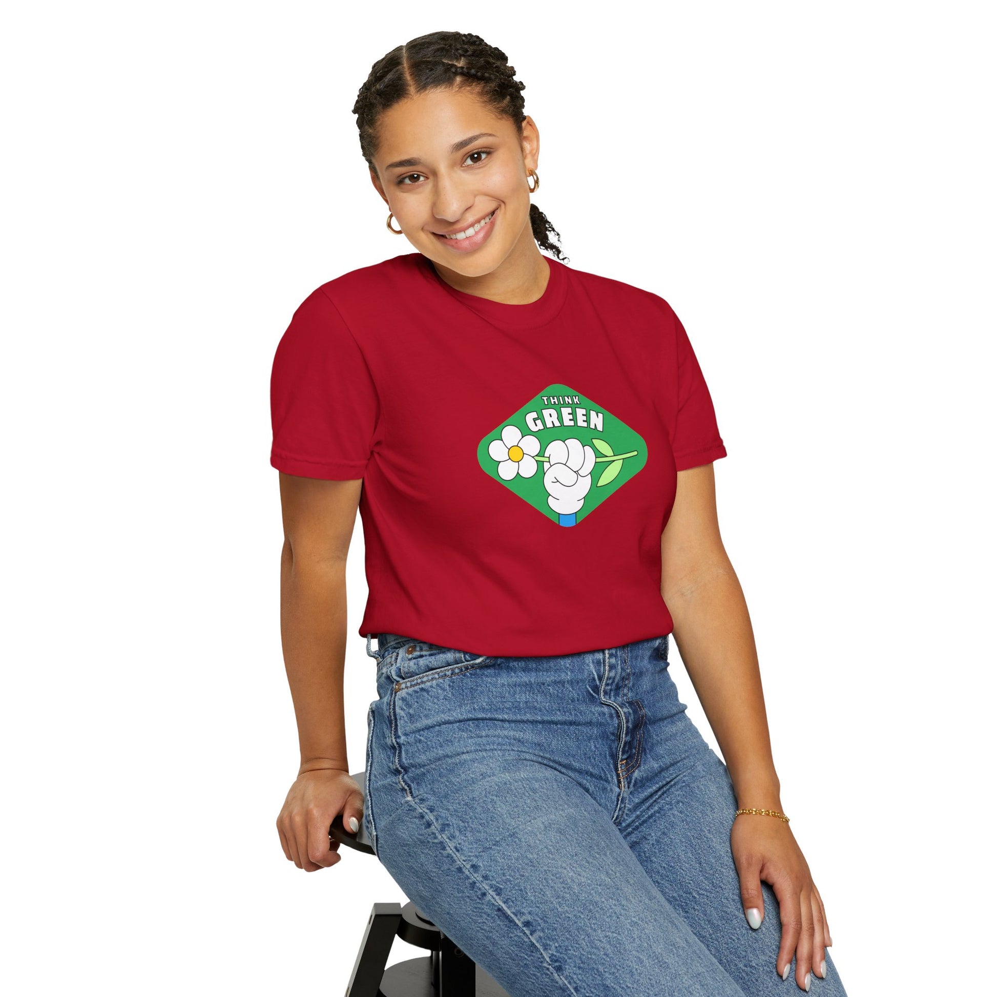 Think Green Unisex Garment-Dyed T-shirt - Zion Legend Fashions