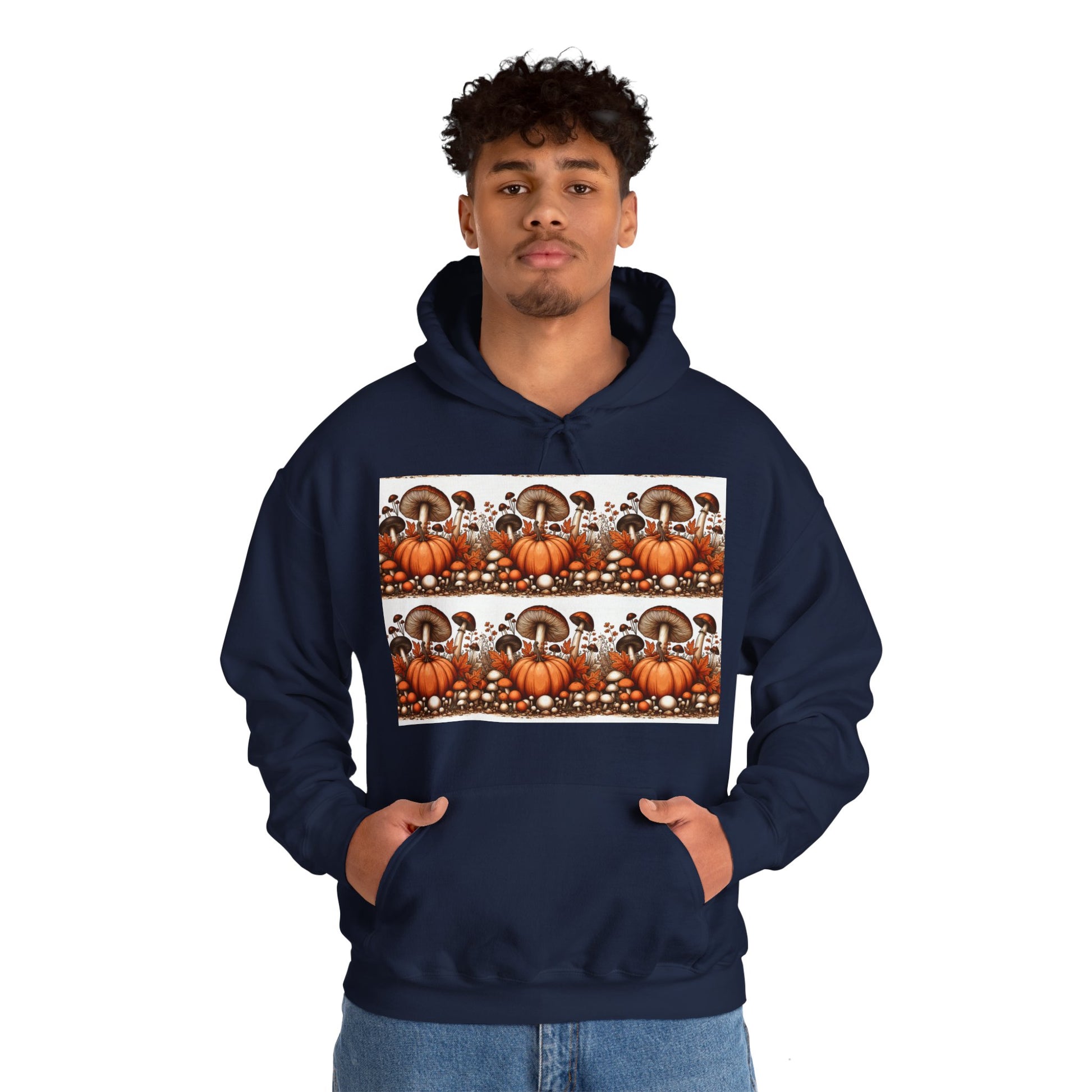 Pumpkin & Mushroom Unisex Heavy Blend™ Hooded Sweatshirt - Zion Legend Fashions