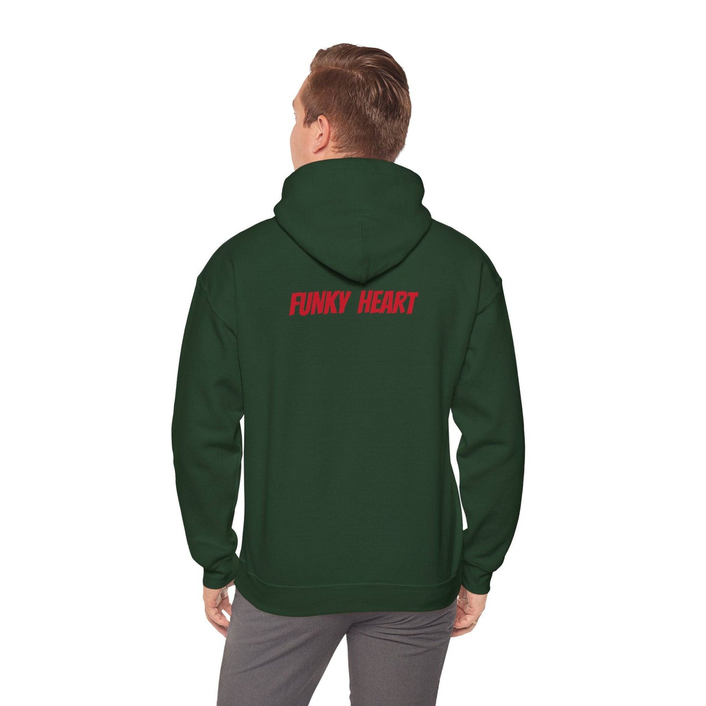 Funky heart Unisex Heavy Blend™ Hooded Sweatshirt - Zion Legend Fashions