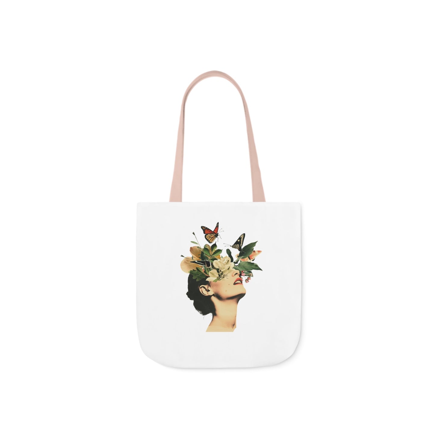 Flower Canvas Tote Bag, 5-Color Straps  -  USA & UK Only - Zion Legend Fashions