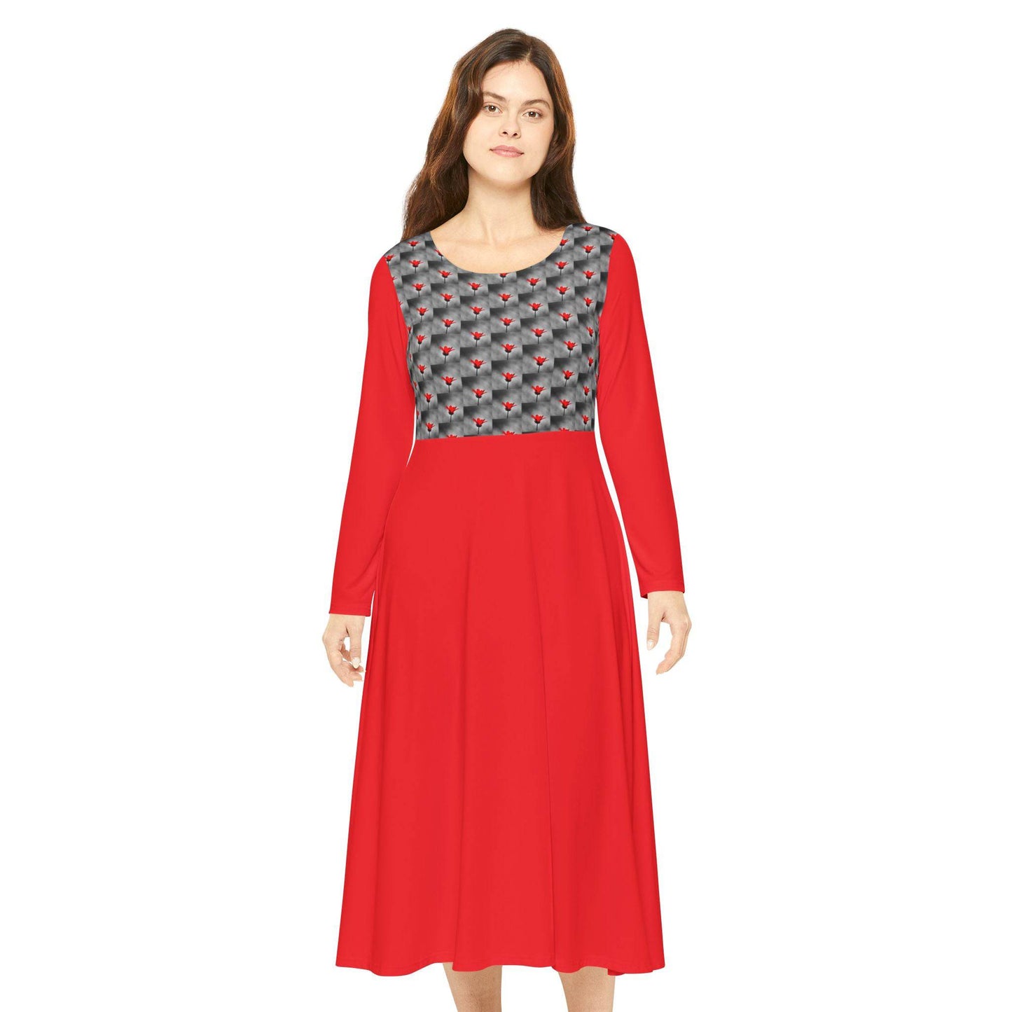 Floor Flower  Sleeve Dance Dress - Zion Legend Fashions