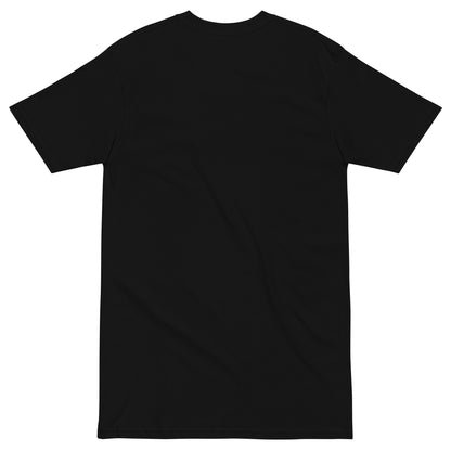 Back view of Everyday Love Men’s premium heavyweight tee in black, showcasing its sturdy and stylish design.