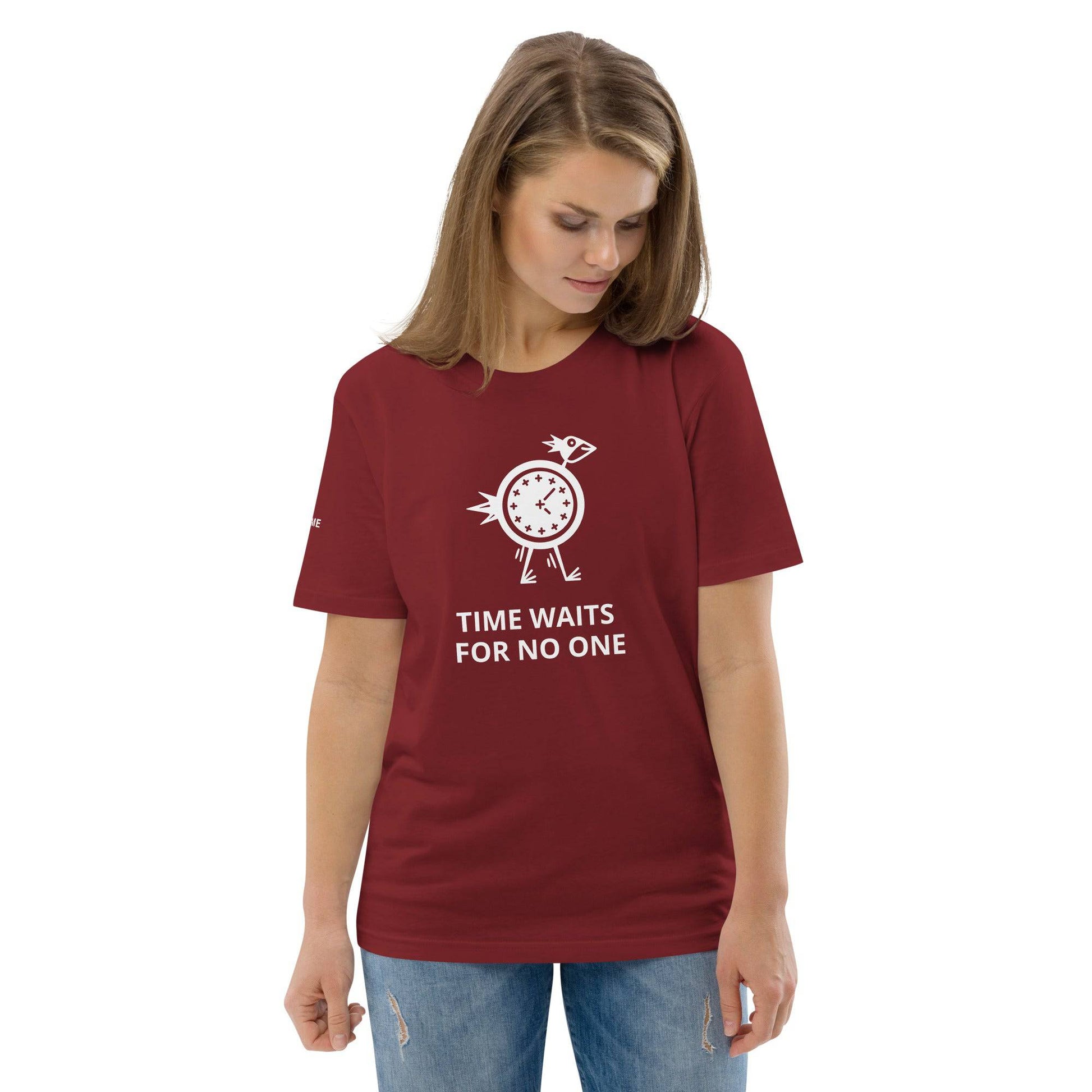 TIME WAITS FOR NO ONE Unisex organic cotton t-shirt - Zion Legend Fashions