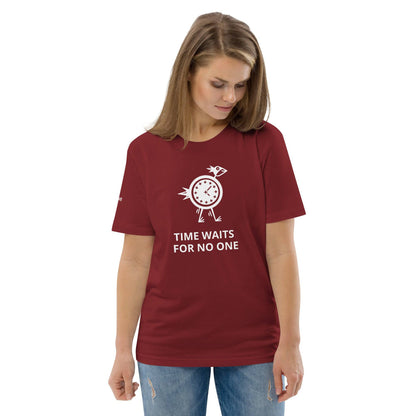 TIME WAITS FOR NO ONE Unisex organic cotton t-shirt - Zion Legend Fashions