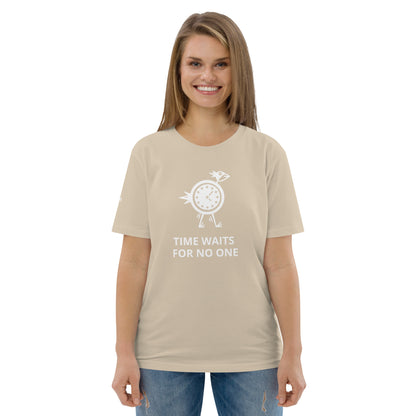 TIME WAITS FOR NO ONE Unisex organic cotton t-shirt - Zion Legend Fashions