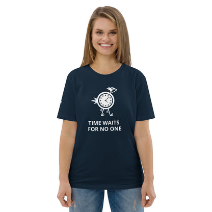 TIME WAITS FOR NO ONE Unisex organic cotton t-shirt - Zion Legend Fashions