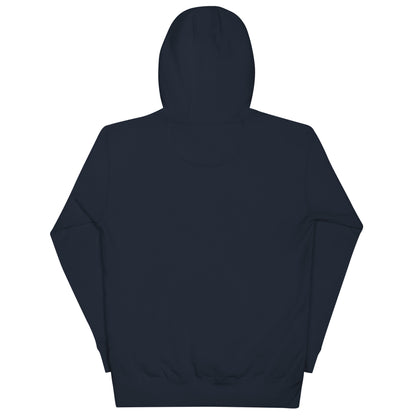 Back view of Gentle Nurse unisex hoodie in dark color, featuring a comfortable 3-panel hood and relaxed fit.