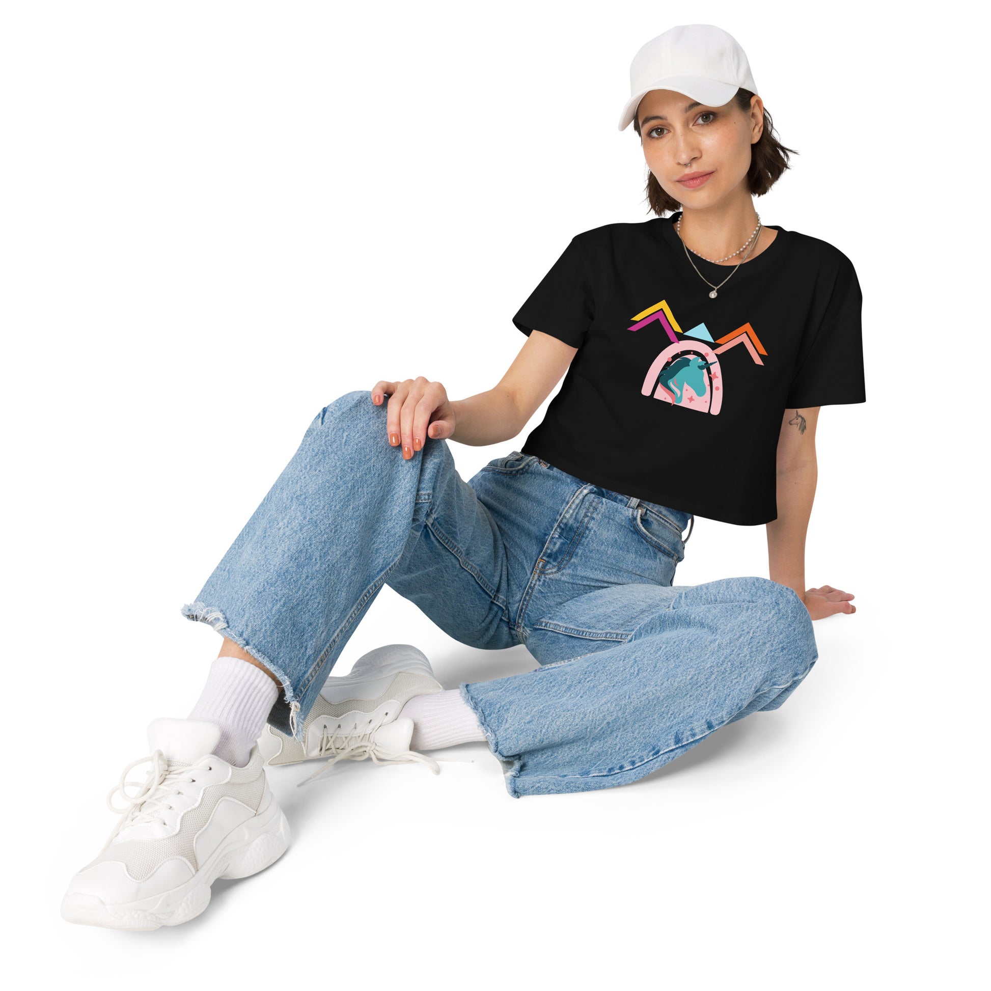 Unicorn World Women’s Crop Top Tee - Zion Legend Fashions