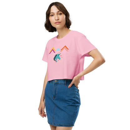 Unicorn World Women’s Crop Top Tee - Zion Legend Fashions