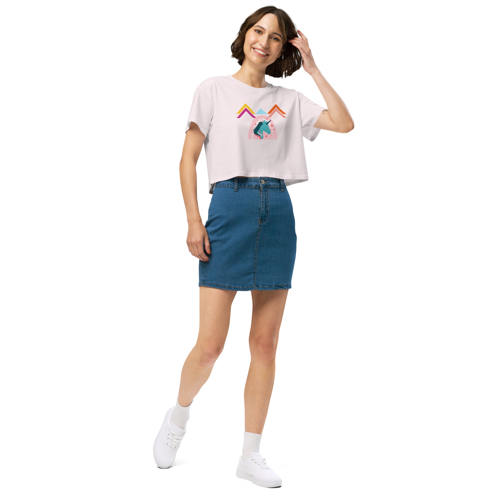 Unicorn World Women’s Crop Top Tee - Zion Legend Fashions
