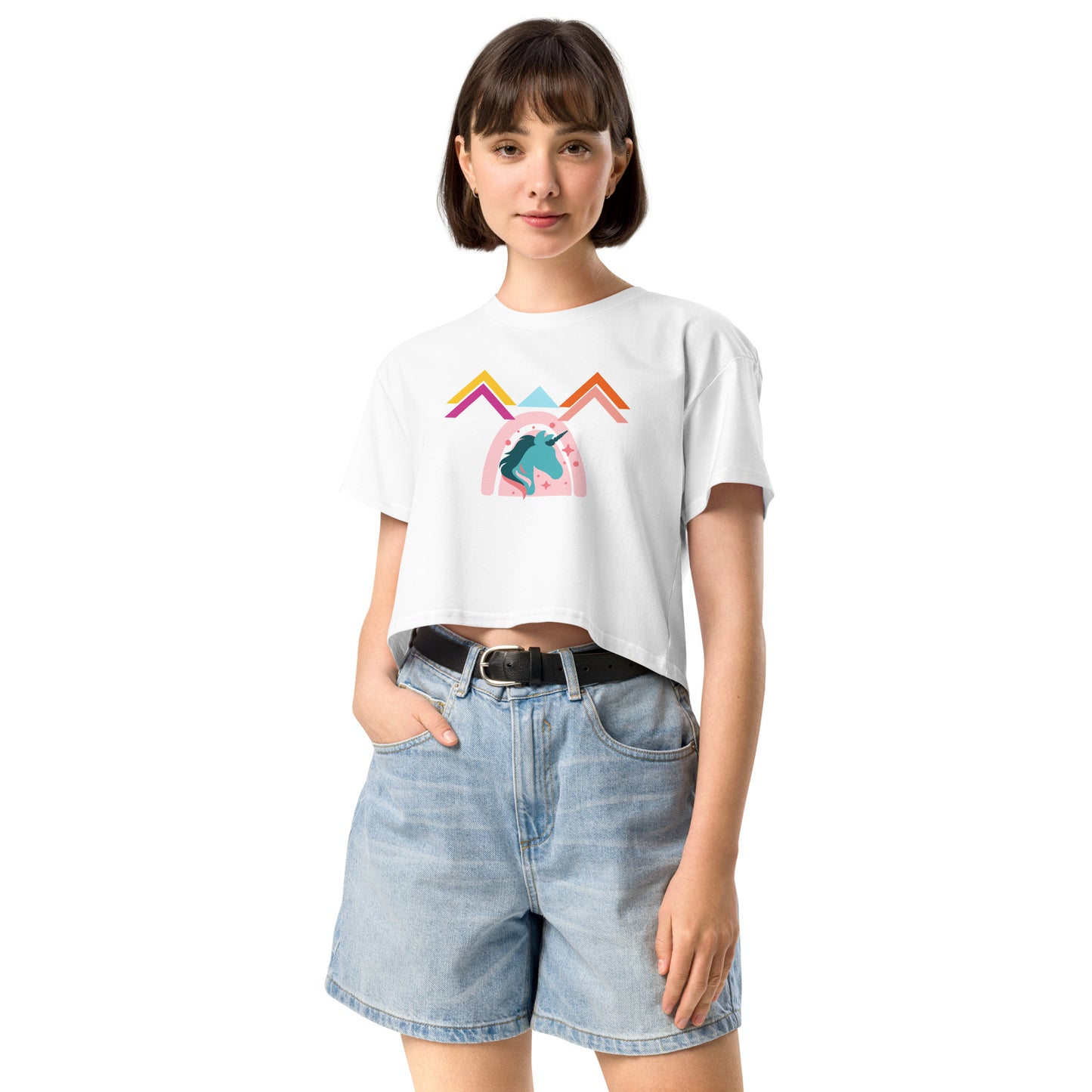 Unicorn World Women’s Crop Top Tee - Zion Legend Fashions