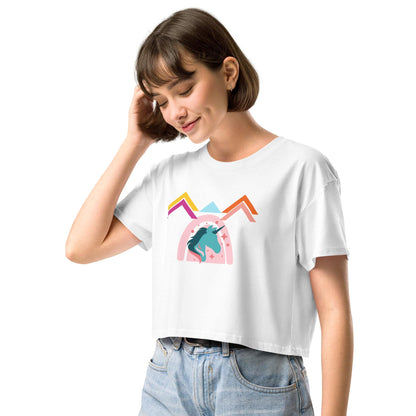 Unicorn World Women’s Crop Top Tee - Zion Legend Fashions