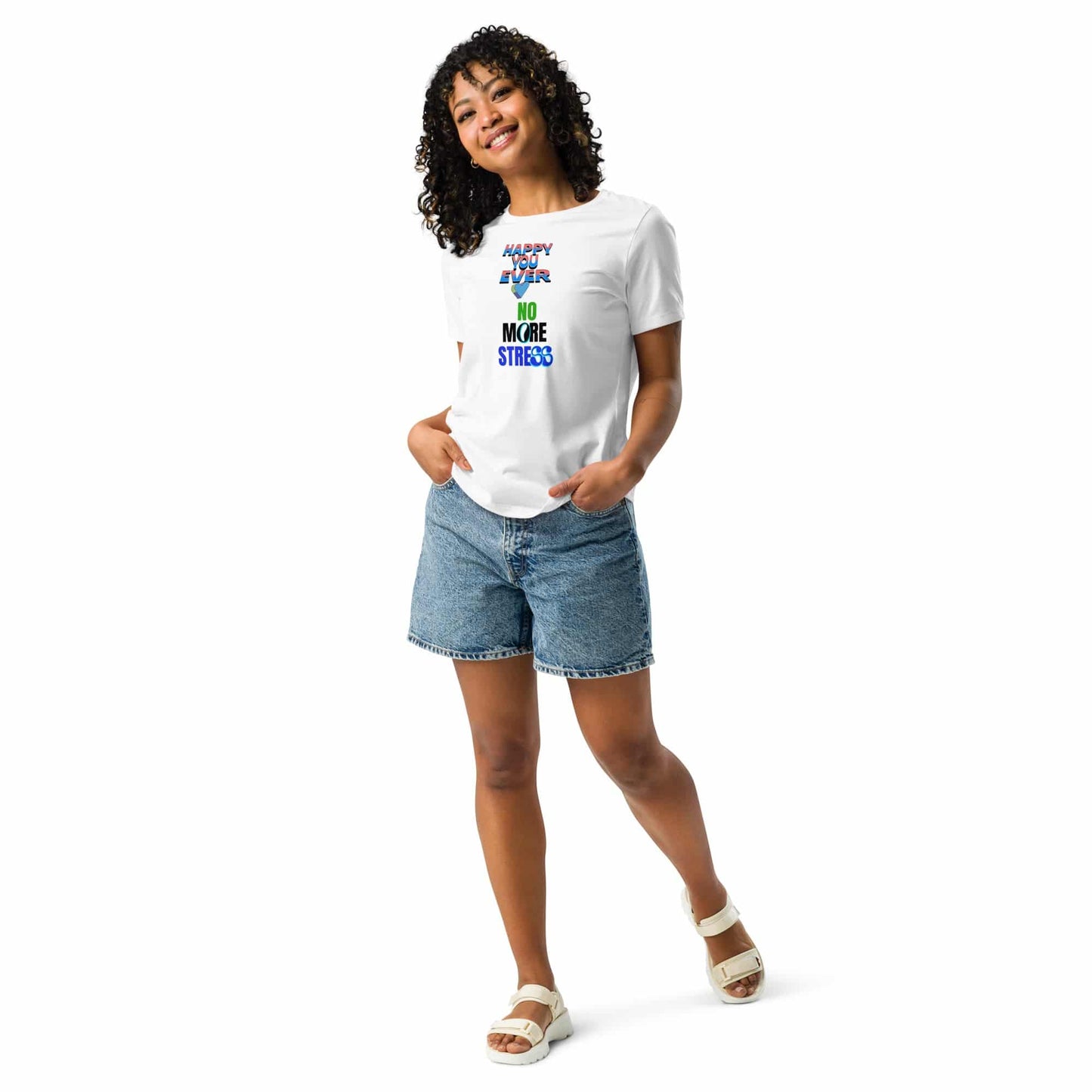 NO STRESS FUNKY Women's Relaxed T-Shirt - Zion Legend Fashions